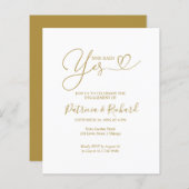 Begroting: ja, aankondiging van de Engagement Part (Voorkant / Achterkant)