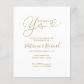 Begroting: ja, aankondiging van de Engagement Part (Voorkant)