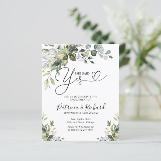 Begroting: ja, aankondiging van de Engagement Part (Staand voorkant)