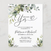 Begroting: ja, aankondiging van de Engagement Part (Voorkant)