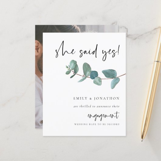 Begroting: ja Foto Eucalyptus Verloving (Voorkant / Achterkant in situ)