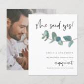 Begroting: ja Foto Eucalyptus Verloving (Voorkant / Achterkant)