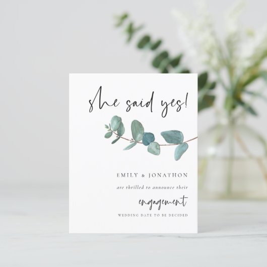 Begroting: ja Foto Eucalyptus Verloving (Staand voorkant)