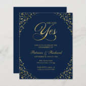 Begroting: ja uitnodiging van de Engagement Party (Voorkant / Achterkant)