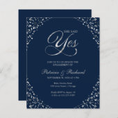 Begroting: ja uitnodiging van de Engagement Party (Voorkant / Achterkant)