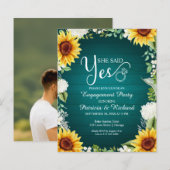 Begroting: ja uitnodiging van de Engagement Party (Voorkant / Achterkant)