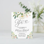 Begroting: ja uitnodiging van de Engagement Party (Staand voorkant)