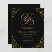 Begroting: ja uitnodiging van de Engagement Party (Voorkant / Achterkant)