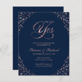 Begroting: ja uitnodiging van de Engagement Party (Voorkant / Achterkant)