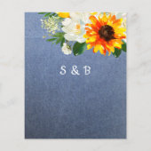 Begroting Jean Sunflower & White Floral Save the D Flyer (Achterkant)