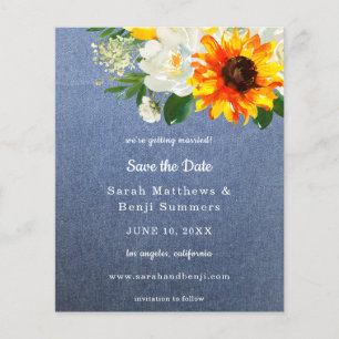 Begroting Jean Sunflower & White Floral Save the D Flyer