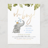 Begroting, jongen. Elephant Yellow & Blue Baby sho (Voorkant)