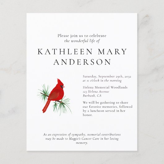 BEGROTING Kardinale viering van het levensonderhou (Voorkant)