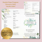 BEGROTING Katholieke Huwelijks Nuptiale Mis Progra Flyer