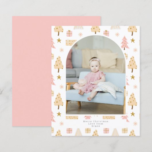 BEGROTING kerstboom Roze foto aangepast (Voorkant / Achterkant)