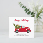 Begroting kerstboomauto's voor zakelijke feestdage (Staand voorkant)