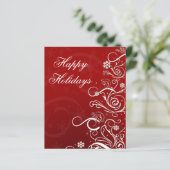 Begroting kerstboomkoorts Red Business Holidcard (Staand voorkant)