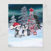 BEGROTING kerstboomscène pinguïn (Voorkant)