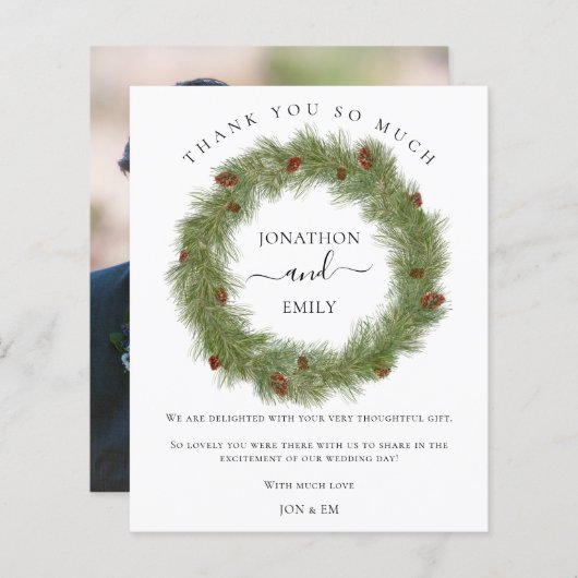 Begroting kerstcadeau weddenschap bedankt (Voorkant / Achterkant)