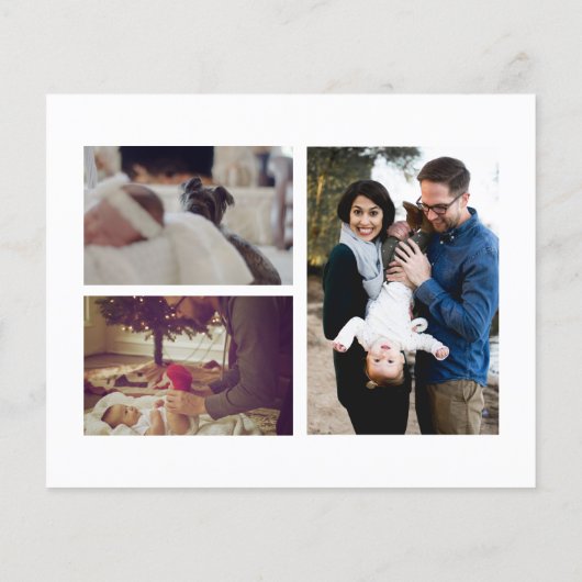 BEGROTING kerstcadeaufoto Aangepaste Kaart (Achterkant)