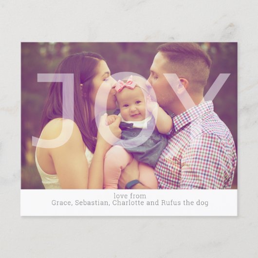 BEGROTING kerstcadeaufoto Aangepaste Kaart (Voorkant)