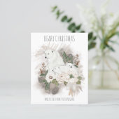 Begroting kerstfamilienaam White Polar Beer Card (Staand voorkant)