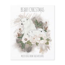Begroting kerstfamilienaam White Polar Beer Card
