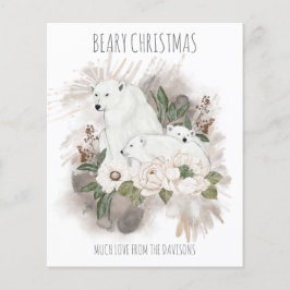 Begroting kerstfamilienaam White Polar Beer Card