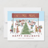 BEGROTING kerstmarkt naam Prettige feestdagen Kaar (Voorkant)