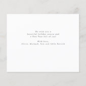 BEGROTING Kerstmis 5 foto's collage Holiday Kaart (Achterkant)