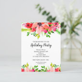 Begroting Kerstmis Florals Greenery Holiday nodigt (Staand voorkant)