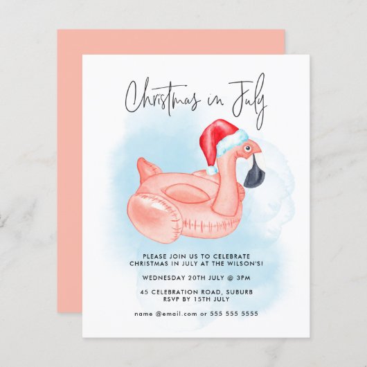 Begroting kerstmis in juli zomerfeest (Voorkant / Achterkant)