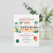 Begroting Kerstmis in uitnodiging van de partij vo (Staand voorkant)