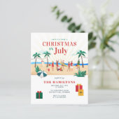 Begroting Kerstmis in uitnodiging van de partij vo (Staand voorkant)