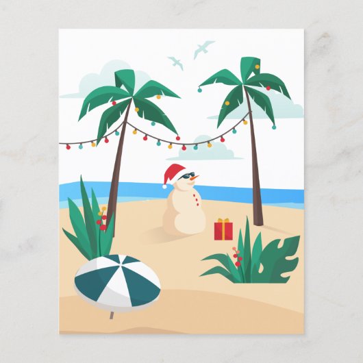 Begroting Kerstmis in uitnodiging van de partij vo (Achterkant)