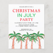 Begroting Kerstmis in uitnodiging van juli (Voorkant)