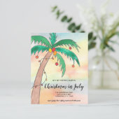 Begroting Kerstmis in uitnodiging van juli (Staand voorkant)