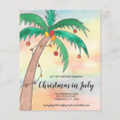 Begroting Kerstmis in uitnodiging van juli (Voorkant)