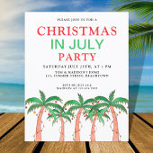 Begroting Kerstmis in uitnodiging van juli