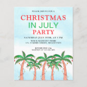 Begroting Kerstmis in uitnodiging van juli (Voorkant)