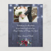 Begroting Kerstmis Merrily gehuwde vakantiekaart (Achterkant)