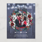 Begroting Kerstmis Merrily gehuwde vakantiekaart (Voorkant)