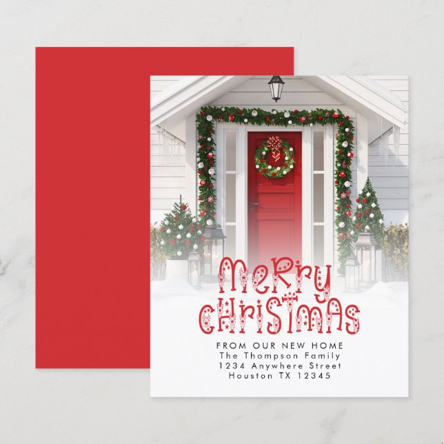 BEGROTING Kerstmis nieuwe thuisfoto rendiertje (Voorkant / Achterkant)