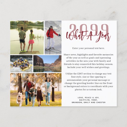 Begroting Kerstmis per jaar om 16 fotokaarten te o (Achterkant)