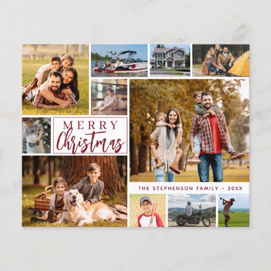 Begroting Kerstmis per jaar om 16 fotokaarten te o (Voorkant)