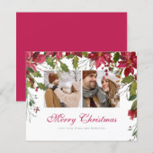 BEGROTING Kerstmis Poinsettia Foto gepersonaliseer (Voorkant / Achterkant)