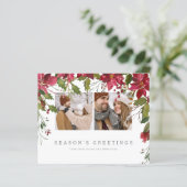 BEGROTING Kerstmis Poinsettia Foto gepersonaliseer (Staand voorkant)