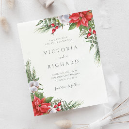 Begroting Kerstmis winter Poinsettia