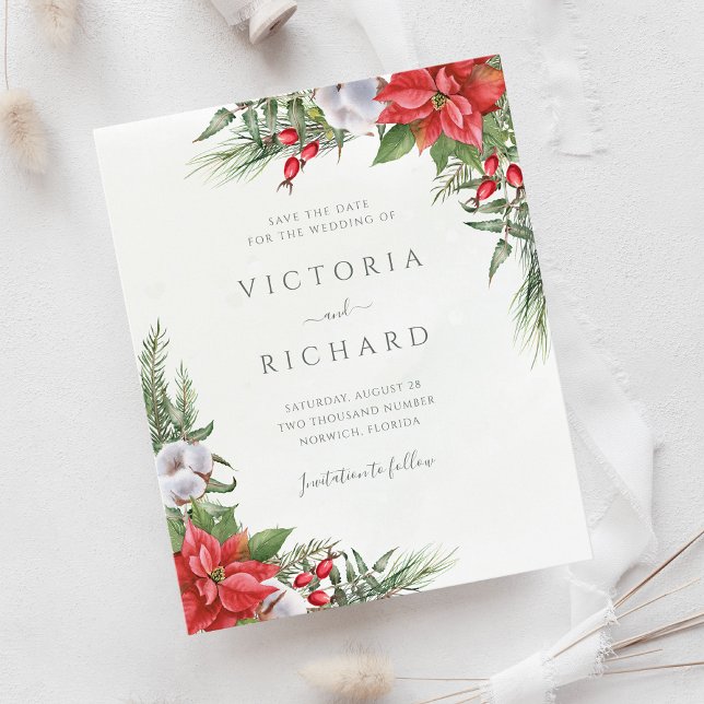 Begroting Kerstmis winter Poinsettia (Creator heeft geüpload)