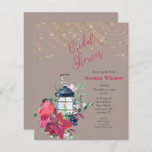 BEGROTING kerststaart - Poinsettia Evergreens (Voorkant / Achterkant)